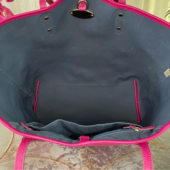 COACH CITY TOTE IN CROSSGRAIN LEATHER F35355 IM/CRANBERRY - Picture 4 of 12